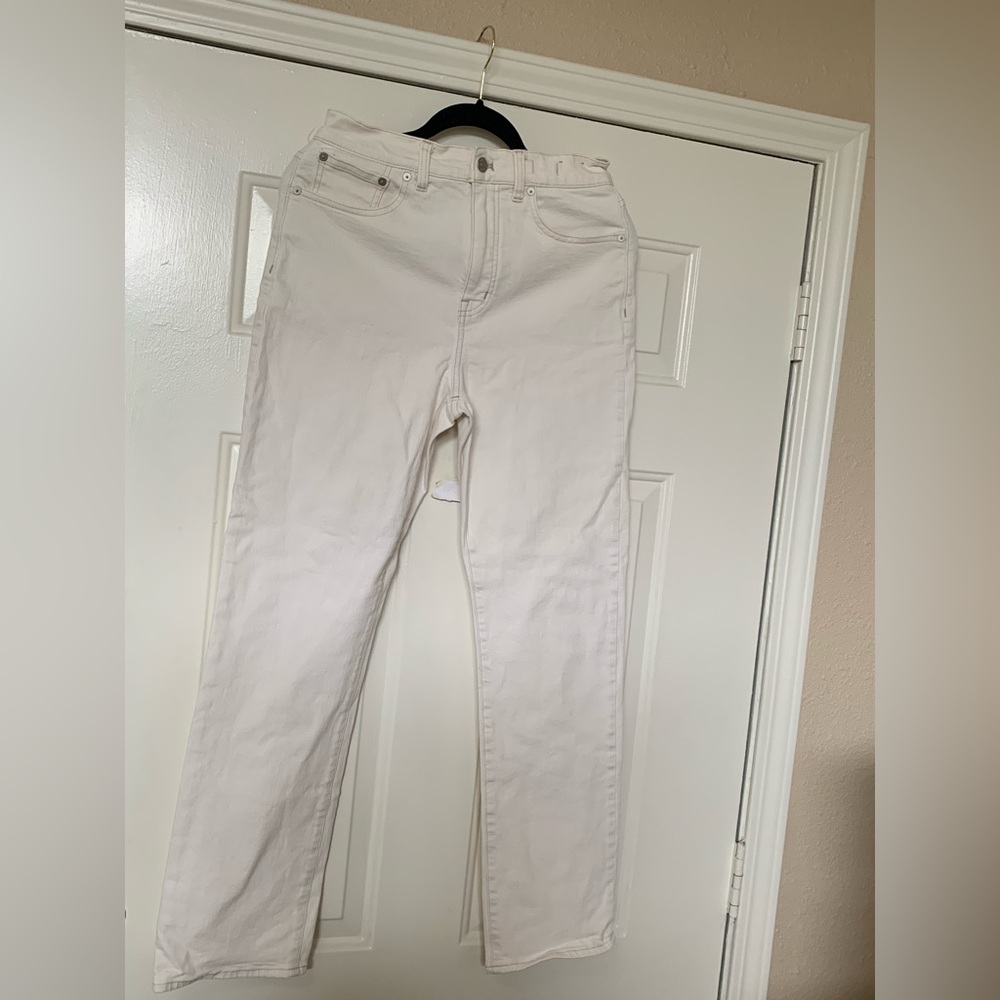 Madewell The 90s Straight High Rise Jeans Vintage Canvas Cream 🌴 - Picture 6 of 15